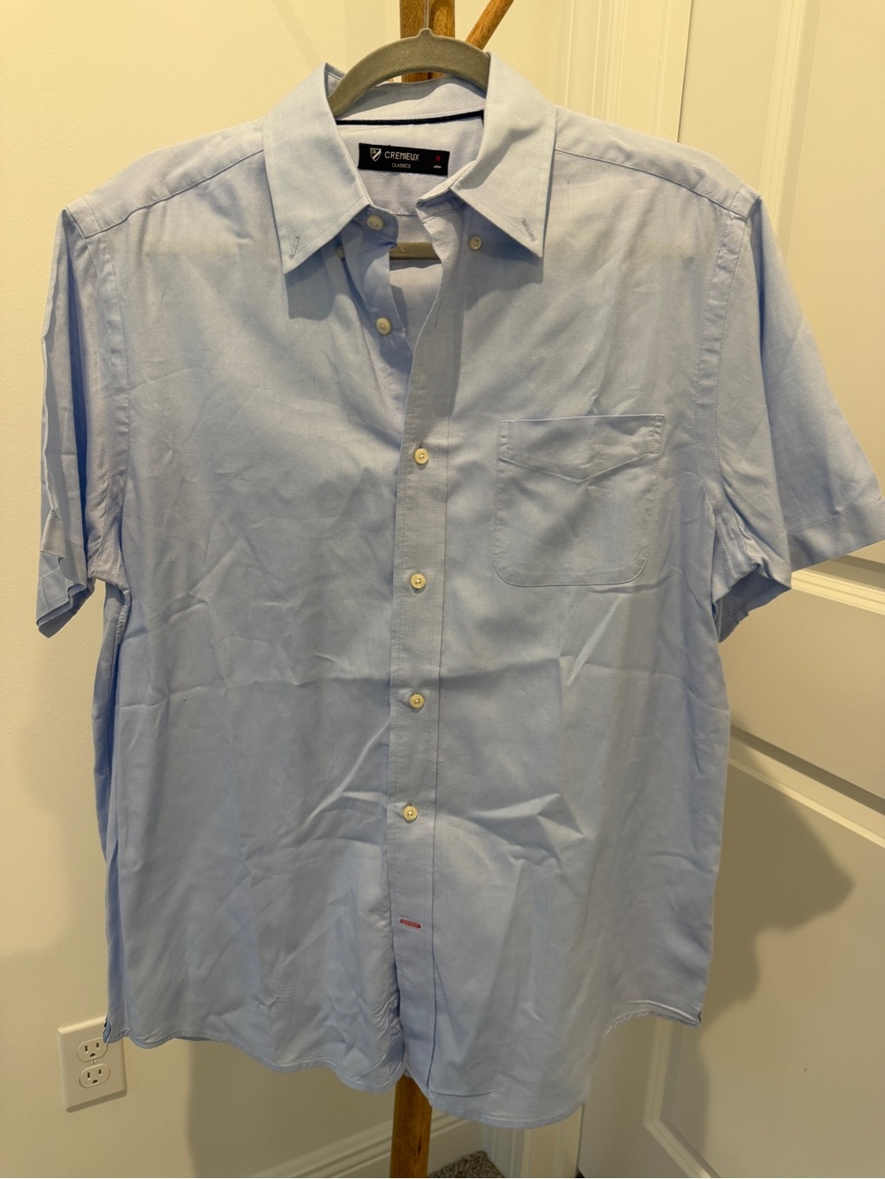 Daniel Cremieux Light Blue Short-Sleeve Button-Down Shirt